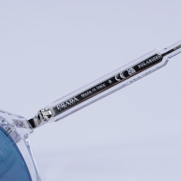 🕶️ New Prada PR17YS 2AZ04D Sunglasses - Crustal Frame, Green Polarized Lenses - Picture 8 of 10